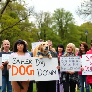 Community members advocating for dog attack reforms in San Antonio.