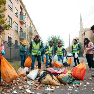 Volunteers cleaning up litter in San Antonio neighborhood