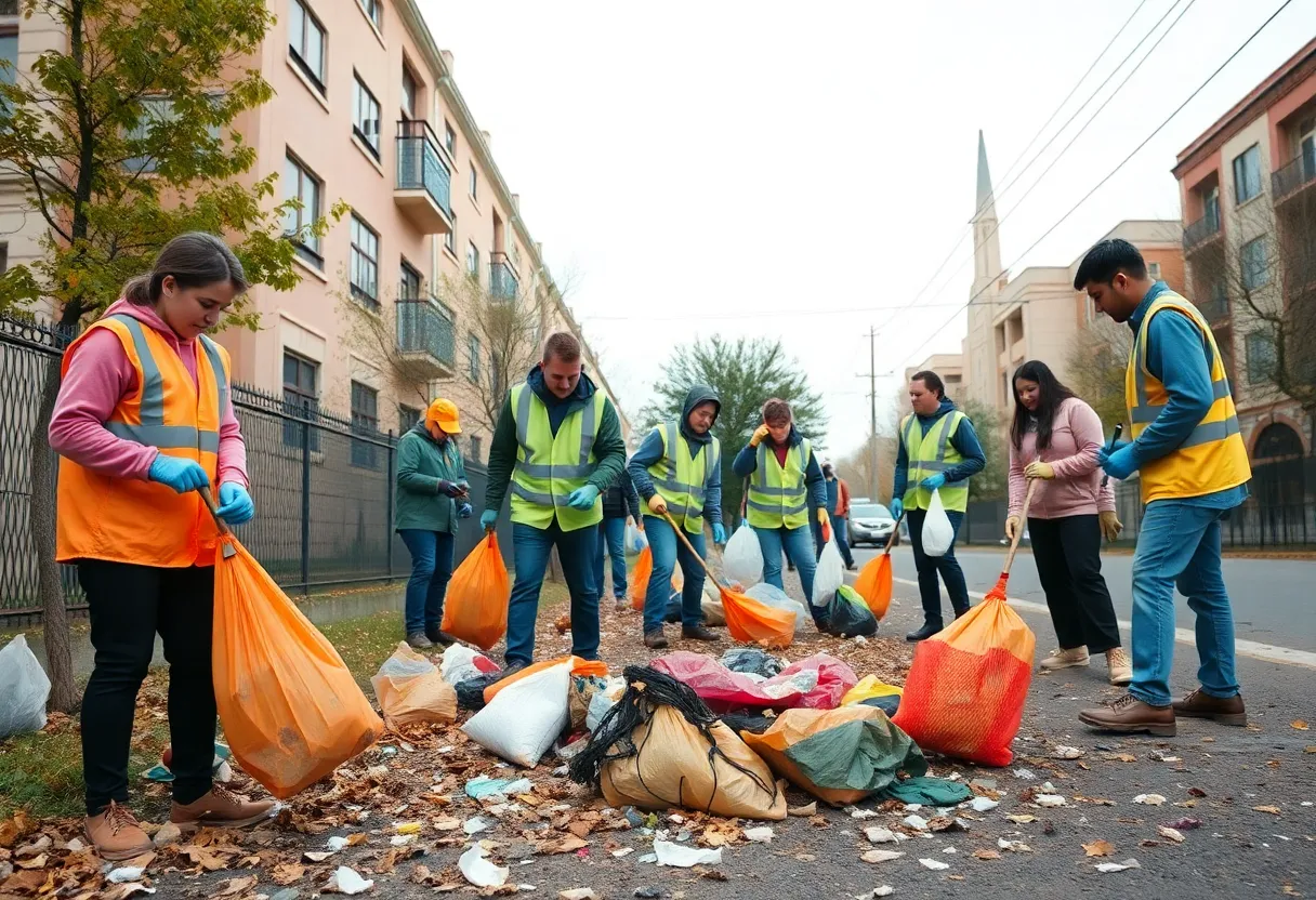 Volunteers cleaning up litter in San Antonio neighborhood