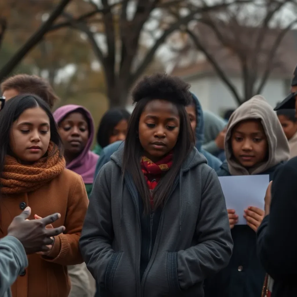 A community gathering advocating for gun safety education.