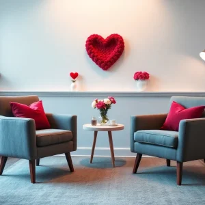 Comfortable counseling room for couples therapy