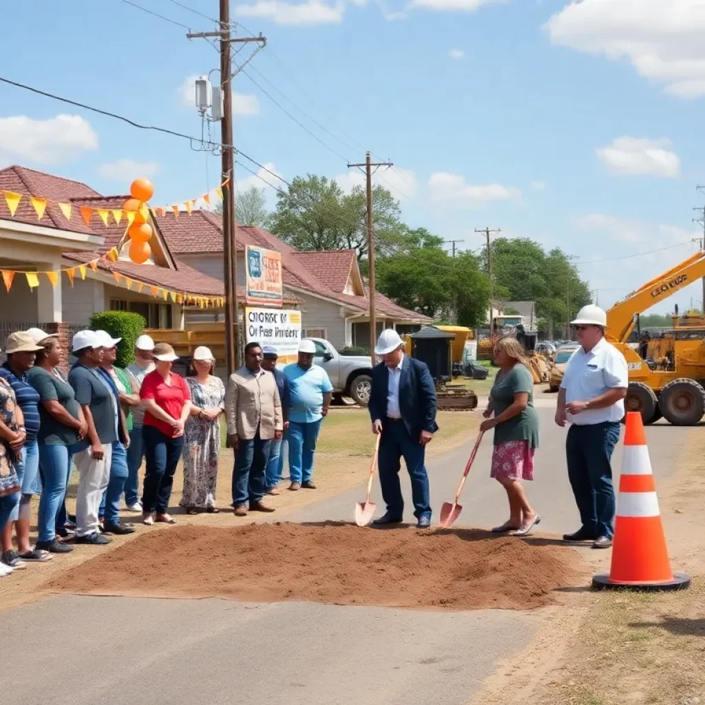 Groundbreaking ceremony for road improvements in Crownwood, San Antonio