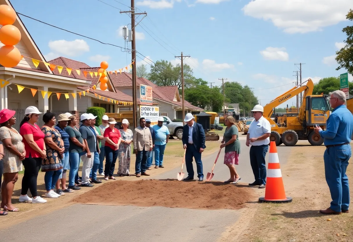 Groundbreaking ceremony for road improvements in Crownwood, San Antonio