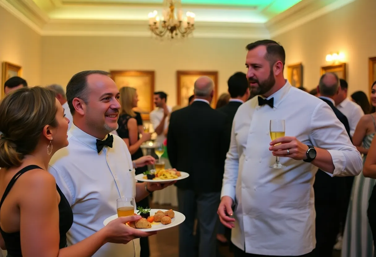 Guests enjoying gourmet food and drinks at the CultureMap Tastemaker Awards in San Antonio