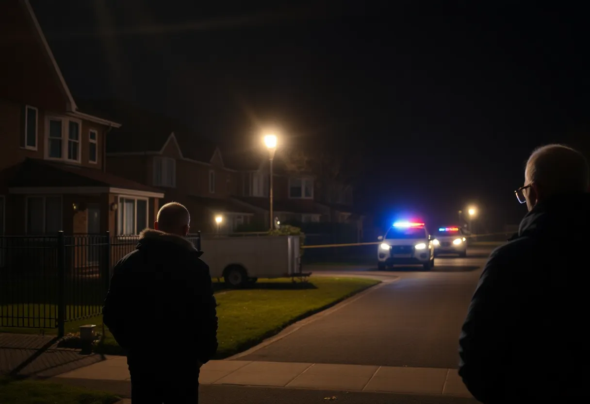 Police lights at the scene of a drive-by shooting in San Antonio