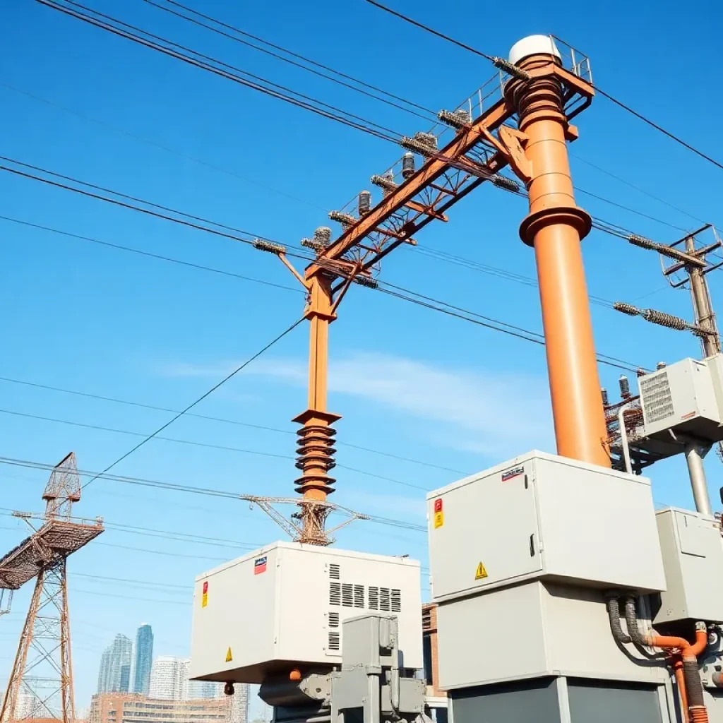 Emergency generators installed at a power station in San Antonio