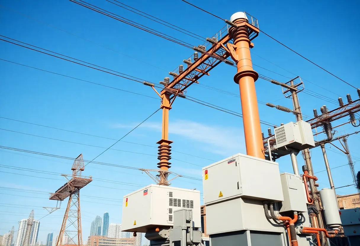 Emergency generators installed at a power station in San Antonio