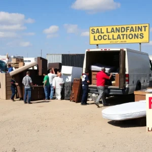 Residents participating in Free Landfill Day in San Antonio