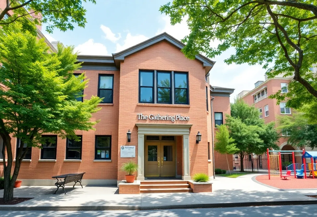 Exterior view of The Gathering Place school building