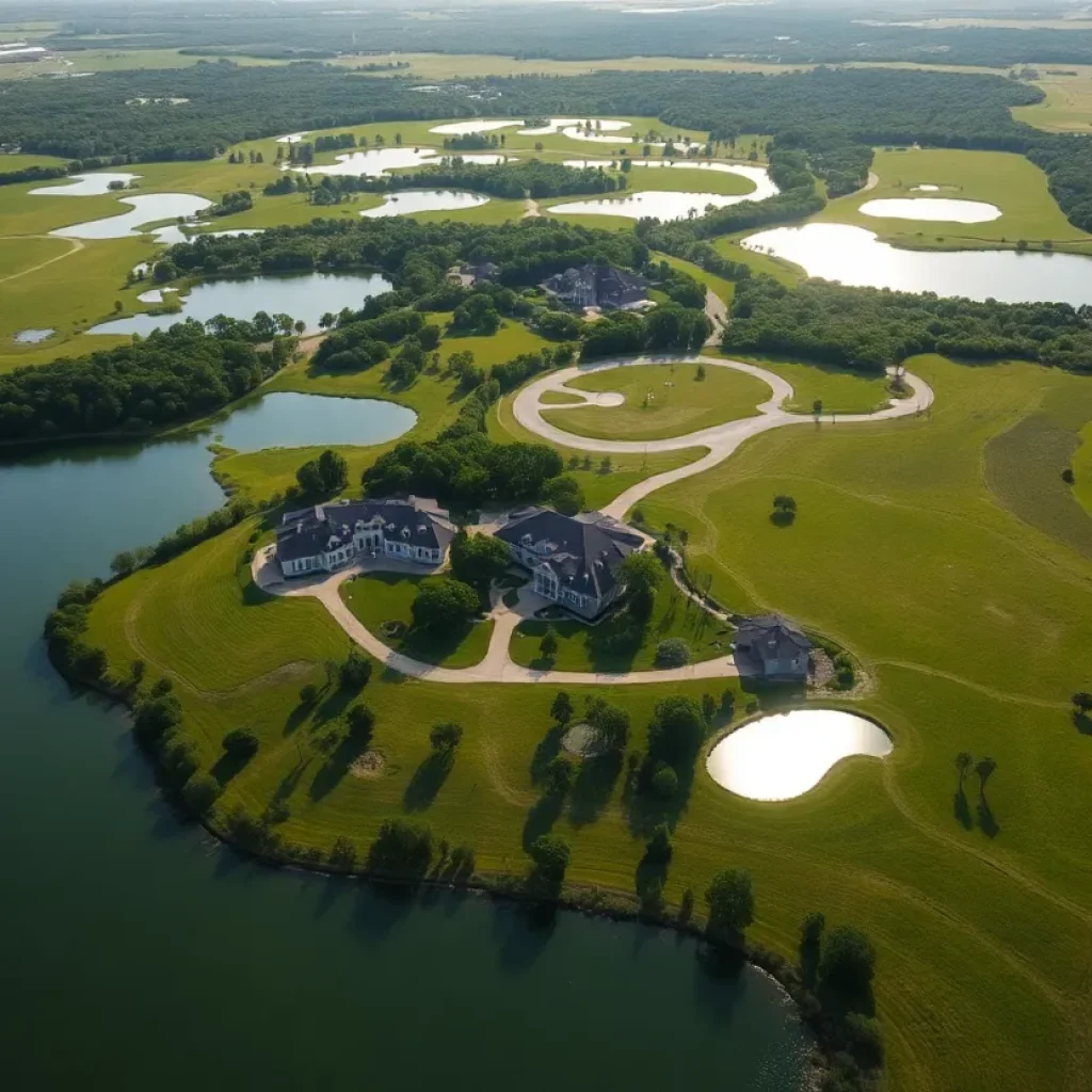 Aerial view of Hidden Valley Ranch showcasing its natural beauty and expansive land