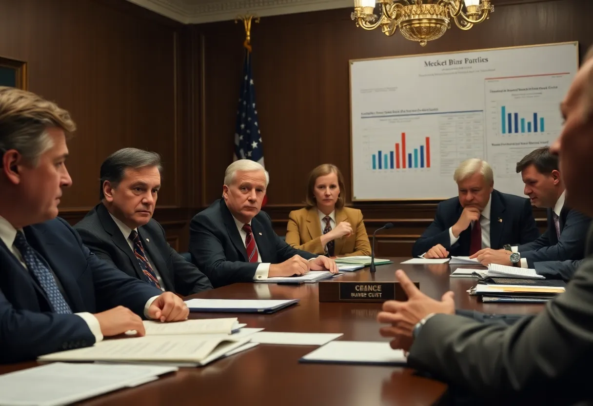 House Republicans in a meeting discussing Medicaid cuts budget proposal