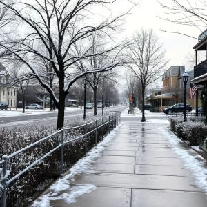 Icy sidewalks in San Antonio during unseasonably cold January