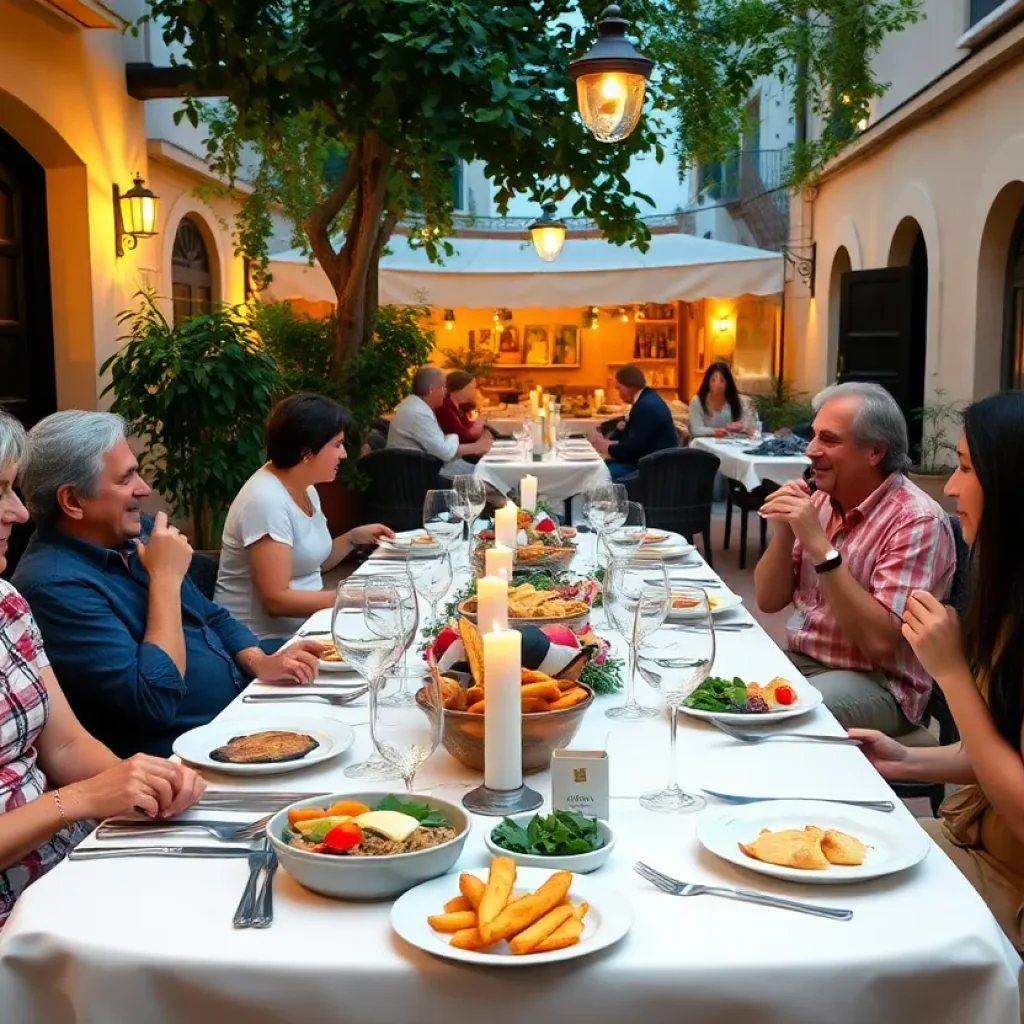 Five-course Italian dinner at a cozy outdoor restaurant