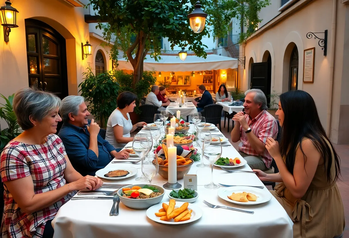 Five-course Italian dinner at a cozy outdoor restaurant