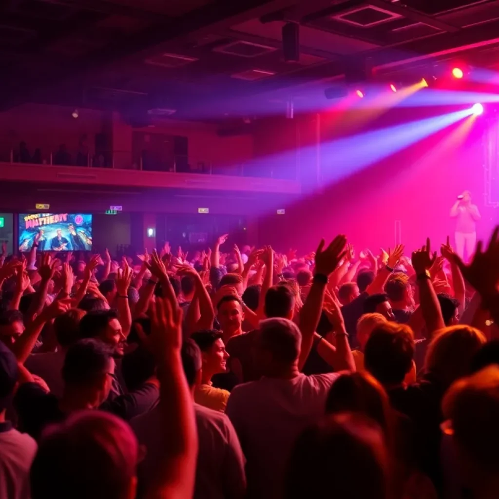 Audience enjoying a concert at a vibrant venue in San Antonio.