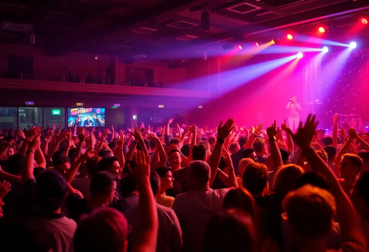 Audience enjoying a concert at a vibrant venue in San Antonio.