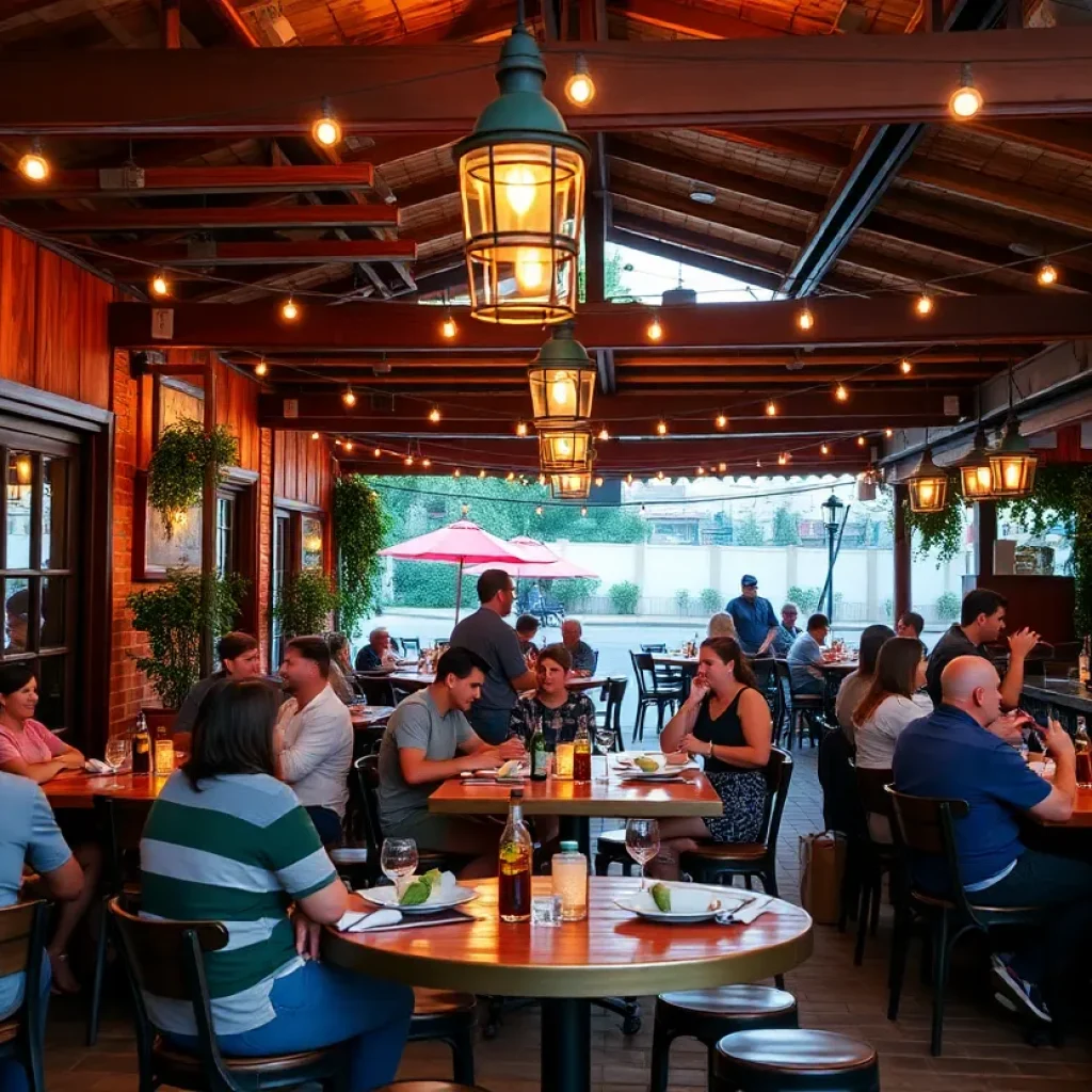 Outdoor seating at Otto's Ice House in San Antonio