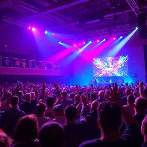 Crowd at a rock concert in San Antonio.