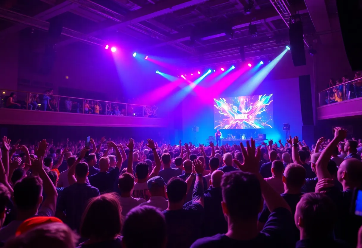 Crowd at a rock concert in San Antonio.