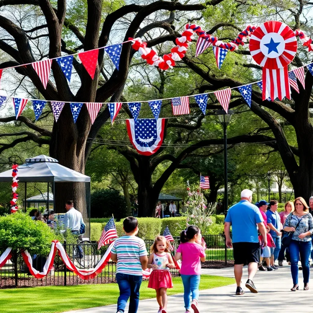 Families enjoying Presidents Day festivities in San Antonio park