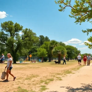 Outdoor activities in Texas during a heat wave