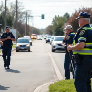 Retired police officers managing traffic issues in a San Antonio neighborhood