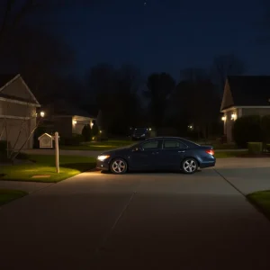 Empty driveway representing car theft in San Antonio