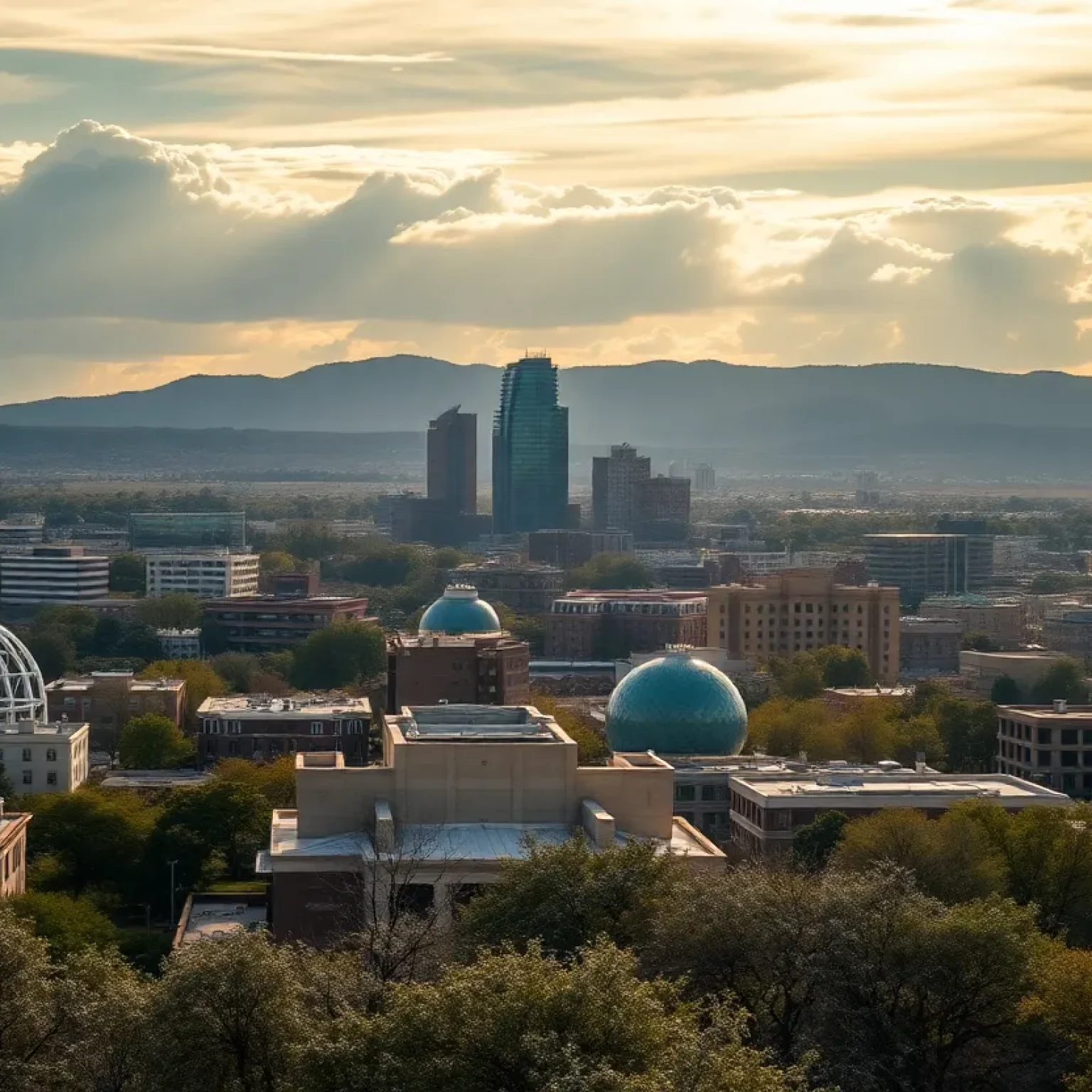 View of San Antonio showing contrasting weather conditions in February 2025.