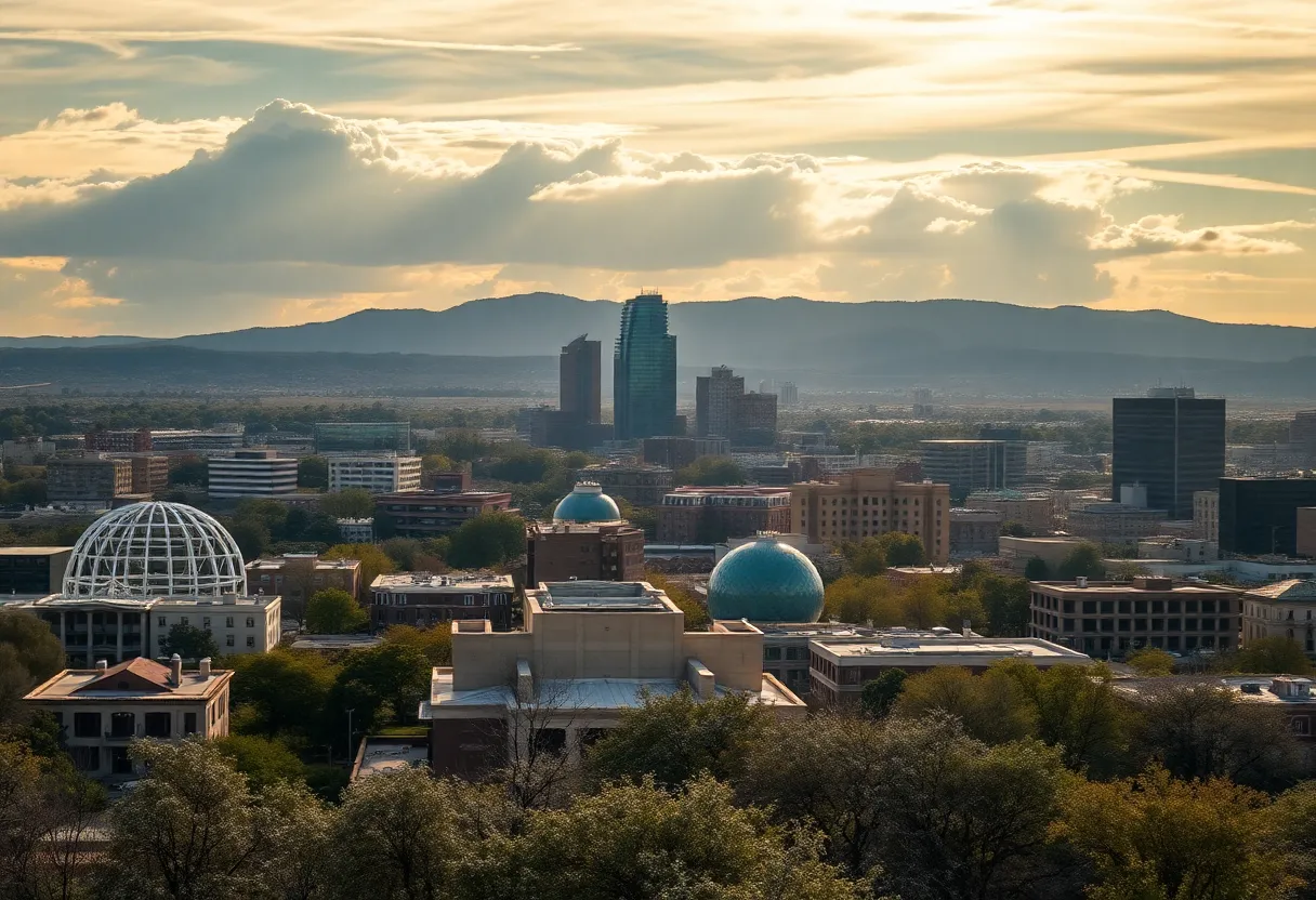 View of San Antonio showing contrasting weather conditions in February 2025.