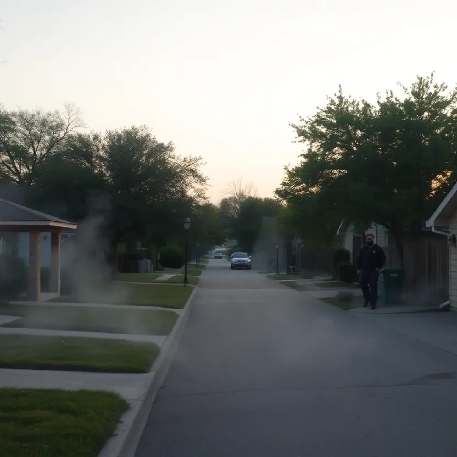 Smoke rising from a garage in San Antonio neighborhood