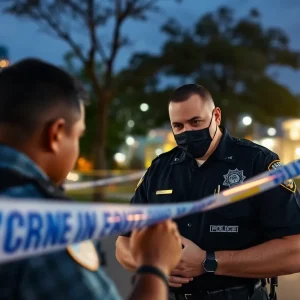 Police investigation scene in San Antonio