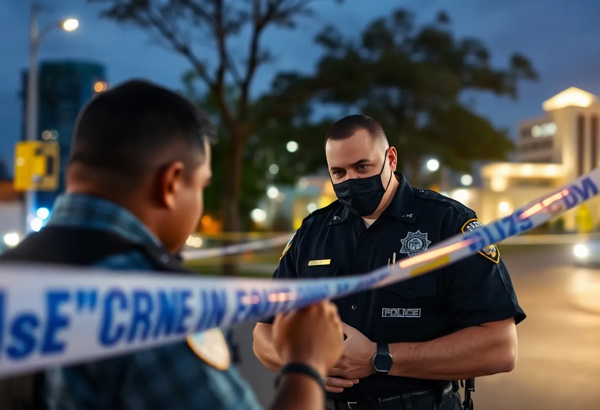 Police investigation scene in San Antonio