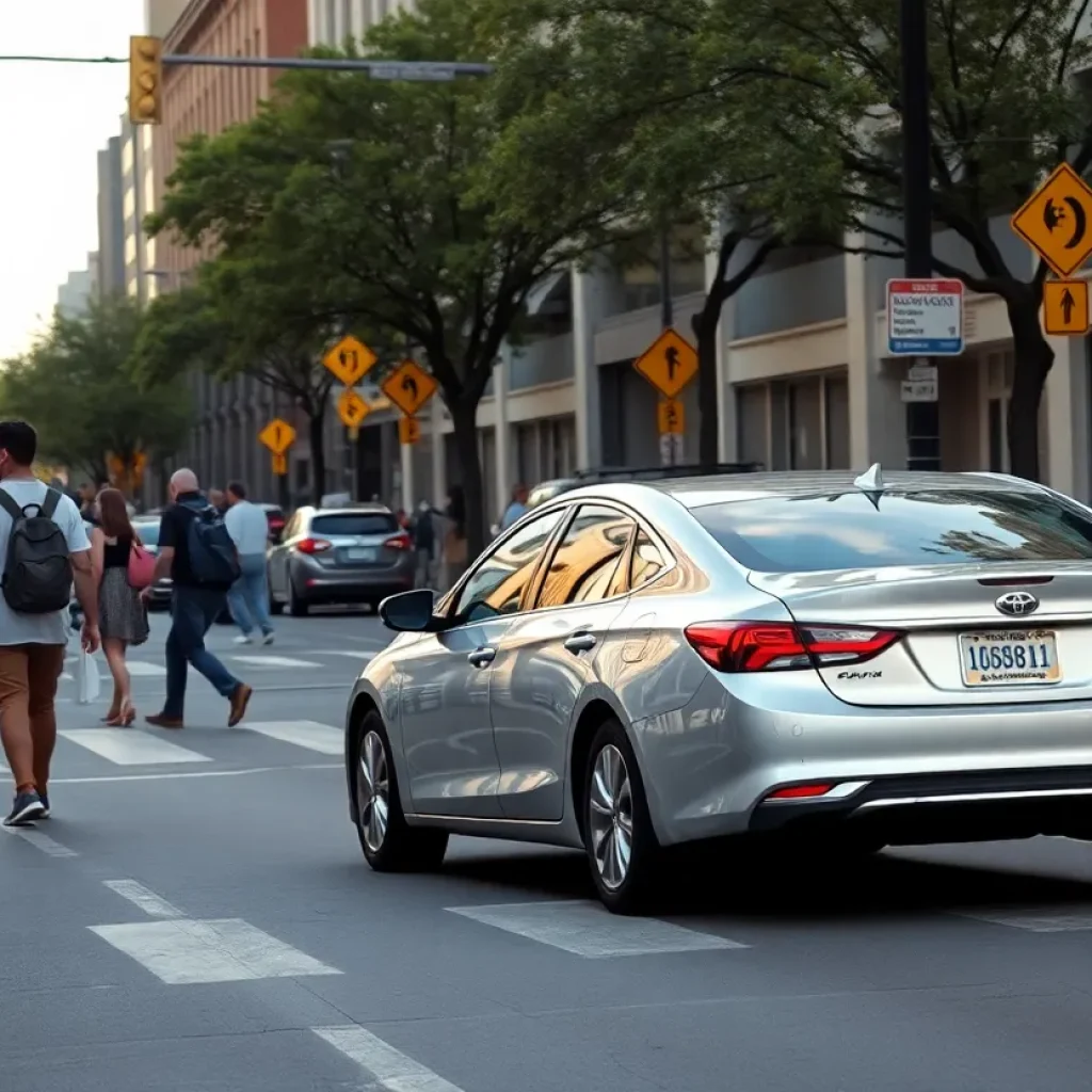 Scene of a hit-and-run incident in San Antonio