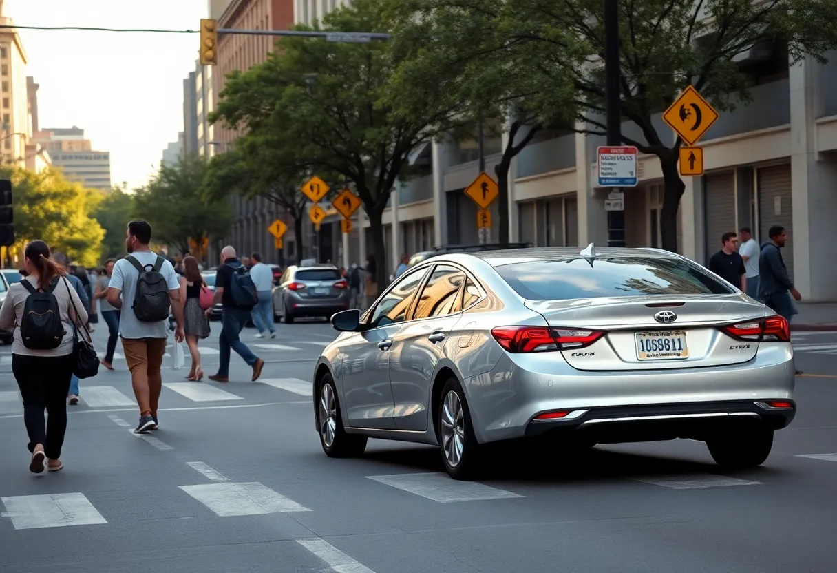 Scene of a hit-and-run incident in San Antonio