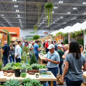 Attendees exploring exhibits at the San Antonio Home and Garden Show