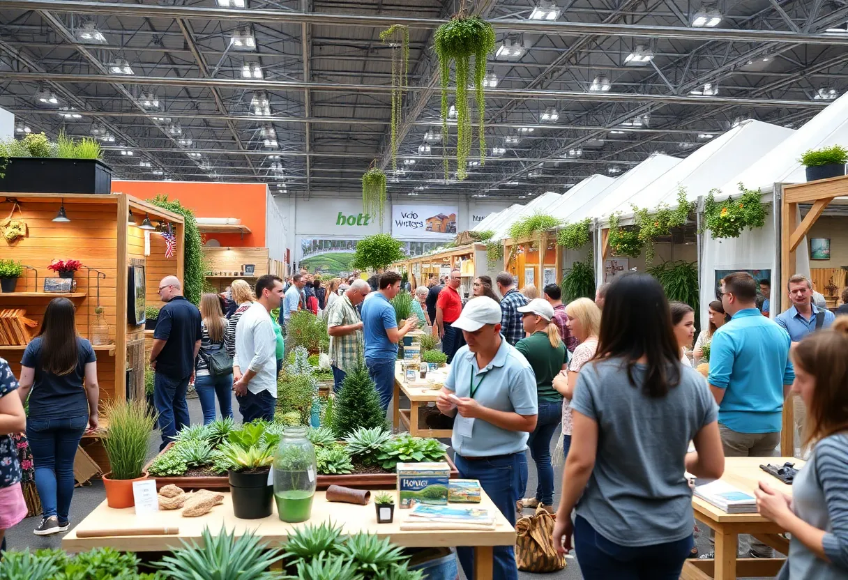 Attendees exploring exhibits at the San Antonio Home and Garden Show