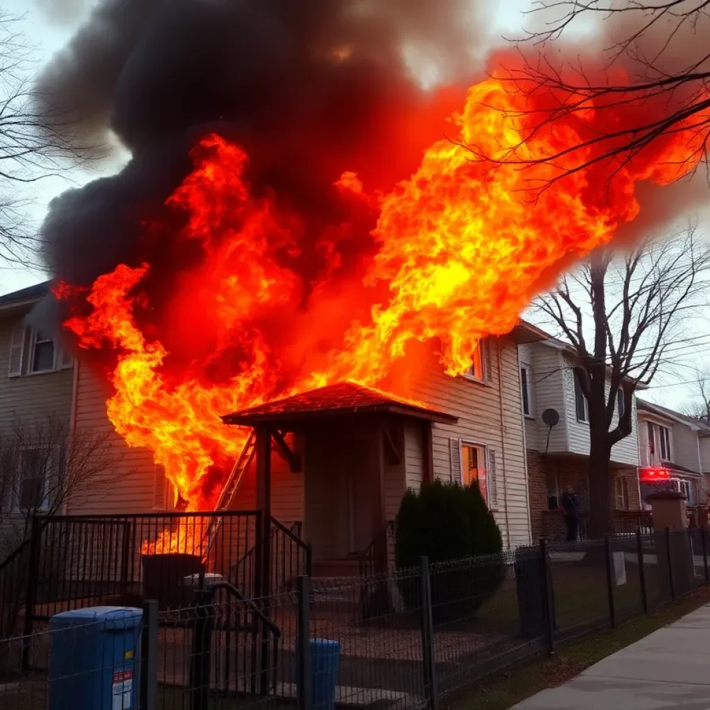 Fire crews responding to a house fire in San Antonio