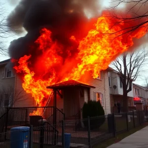 Firefighters responding to a house fire in San Antonio.