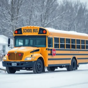 Heated school bus ready for cold weather in San Antonio