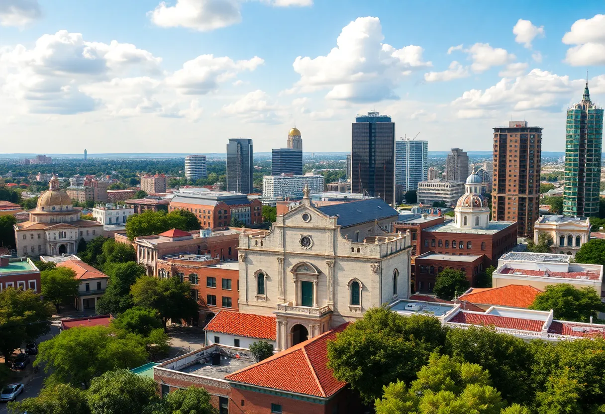 Vibrant city landscape of San Antonio, Texas