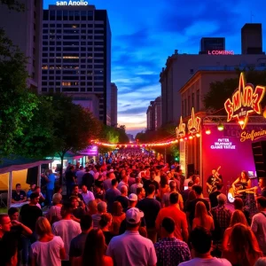 Crowd enjoying live music in San Antonio