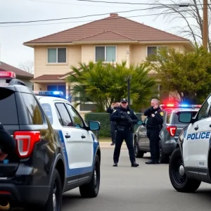 Law enforcement officers responding to a standoff in San Antonio