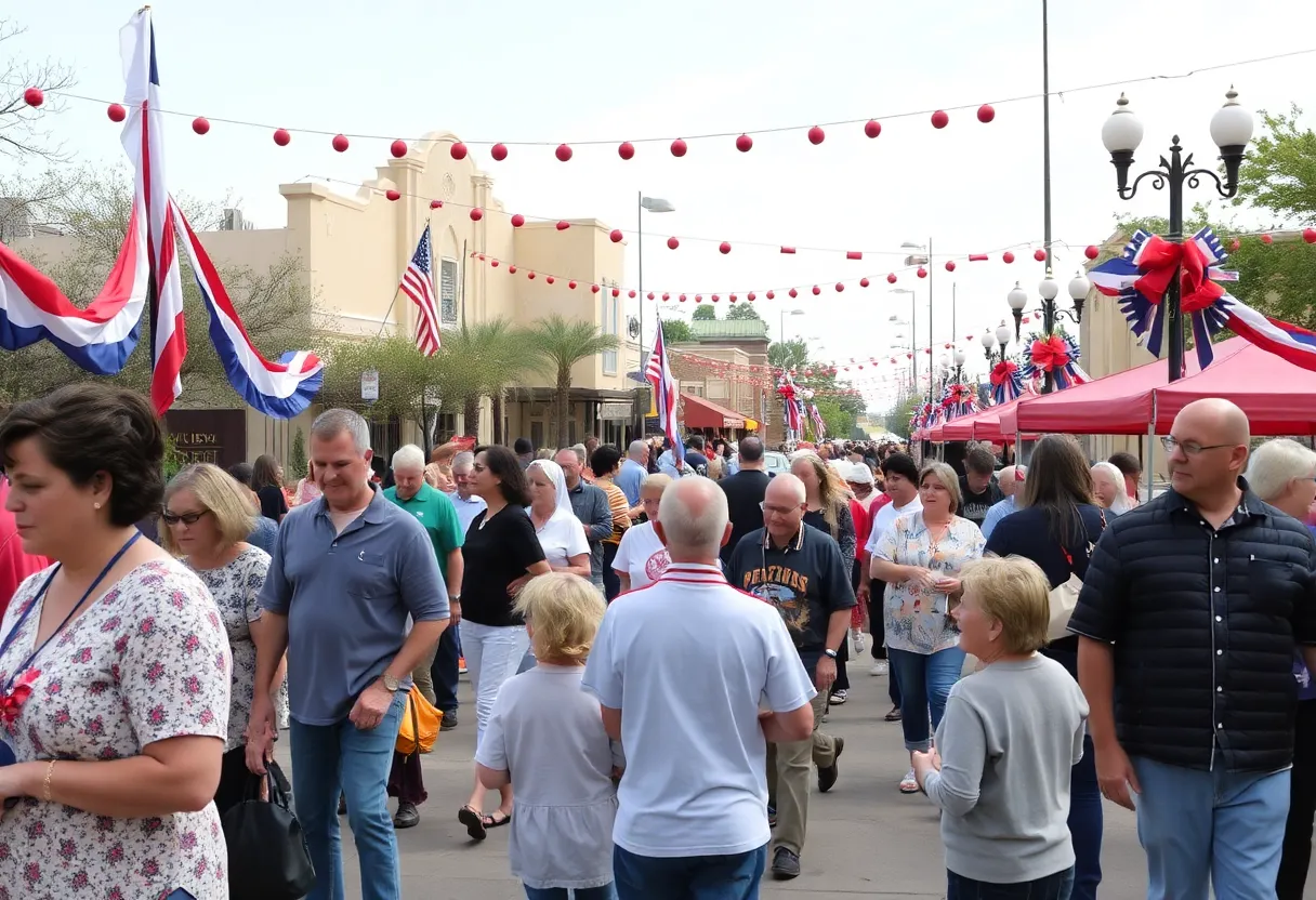 Community celebration in San Antonio for Presidents Day