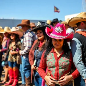 Vibrant cowboy fashion at the San Antonio Rodeo