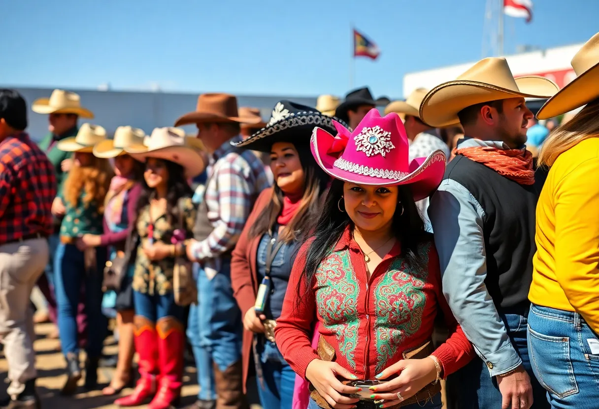 Vibrant cowboy fashion at the San Antonio Rodeo