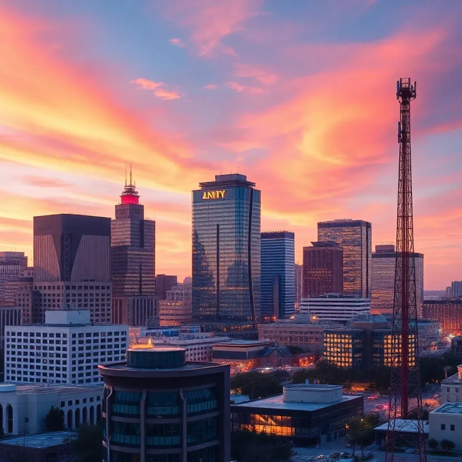 San Antonio skyline highlighting telecommunications innovation