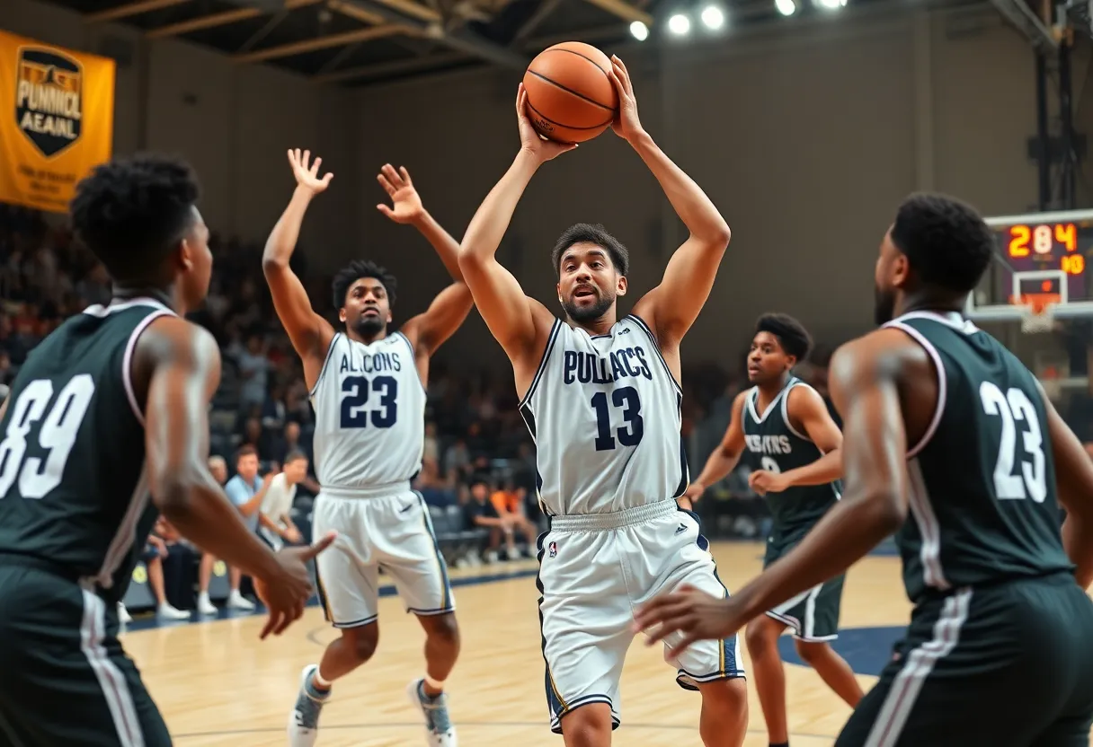 San Antonio Spurs players in action during a game.