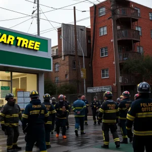 Emergency responders at a Dollar Tree store in San Antonio