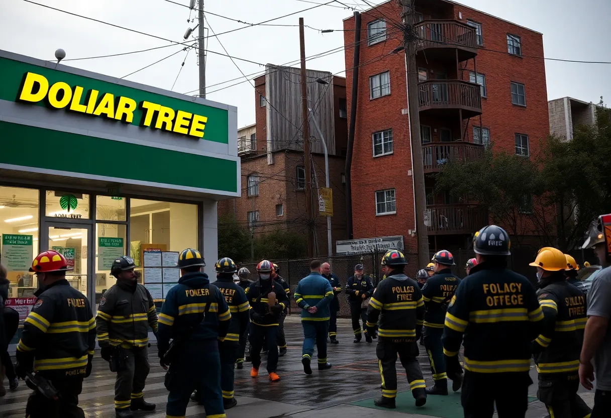 Emergency responders at a Dollar Tree store in San Antonio