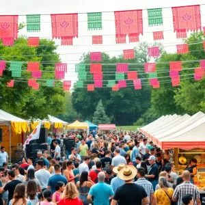 Crowd enjoying the Tejano Music Awards Fan Fair 2025 at Hemisfair Park.